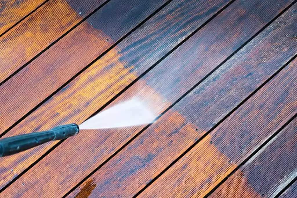 Deck cleaned and ready to re-oil