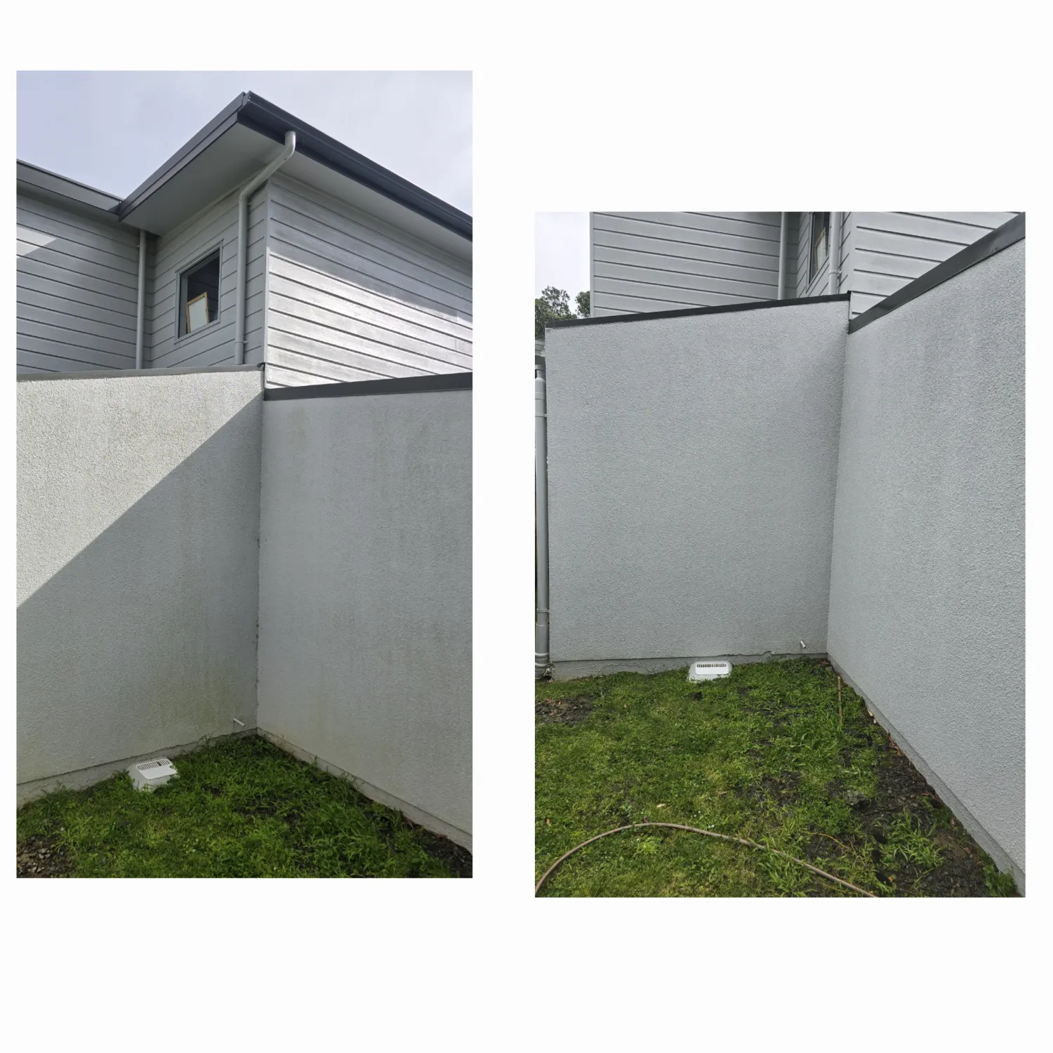 Plaster wall and courtyard