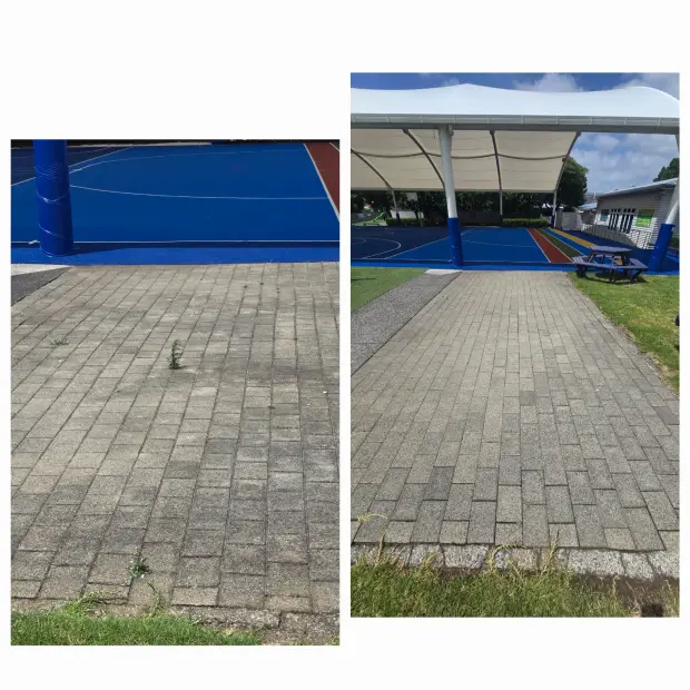 Court surround and paving
