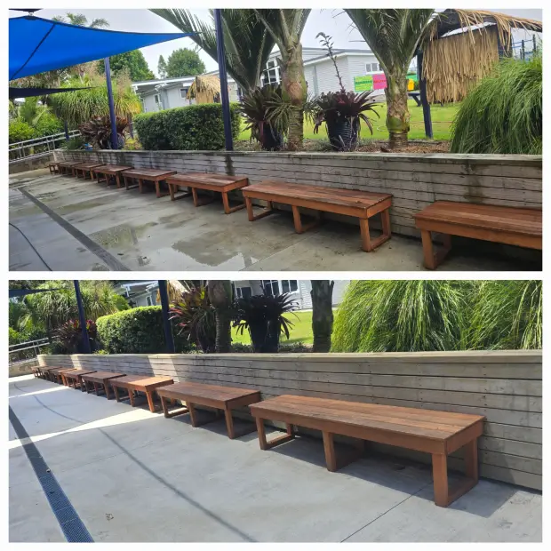 Courtyard seating