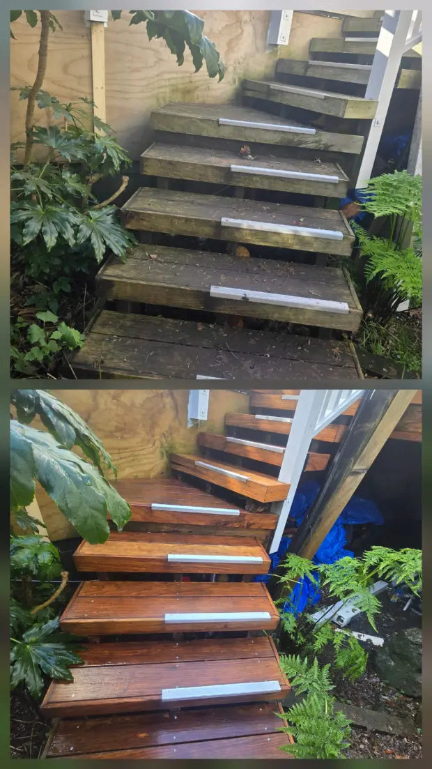 Timber steps
