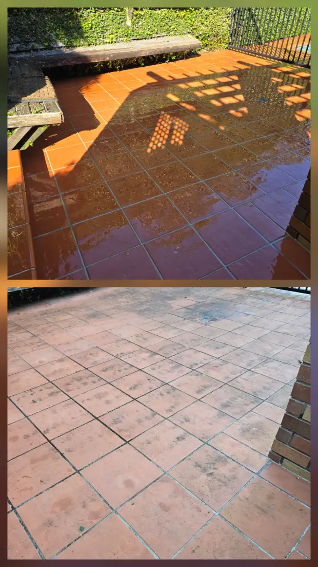Tiled patio